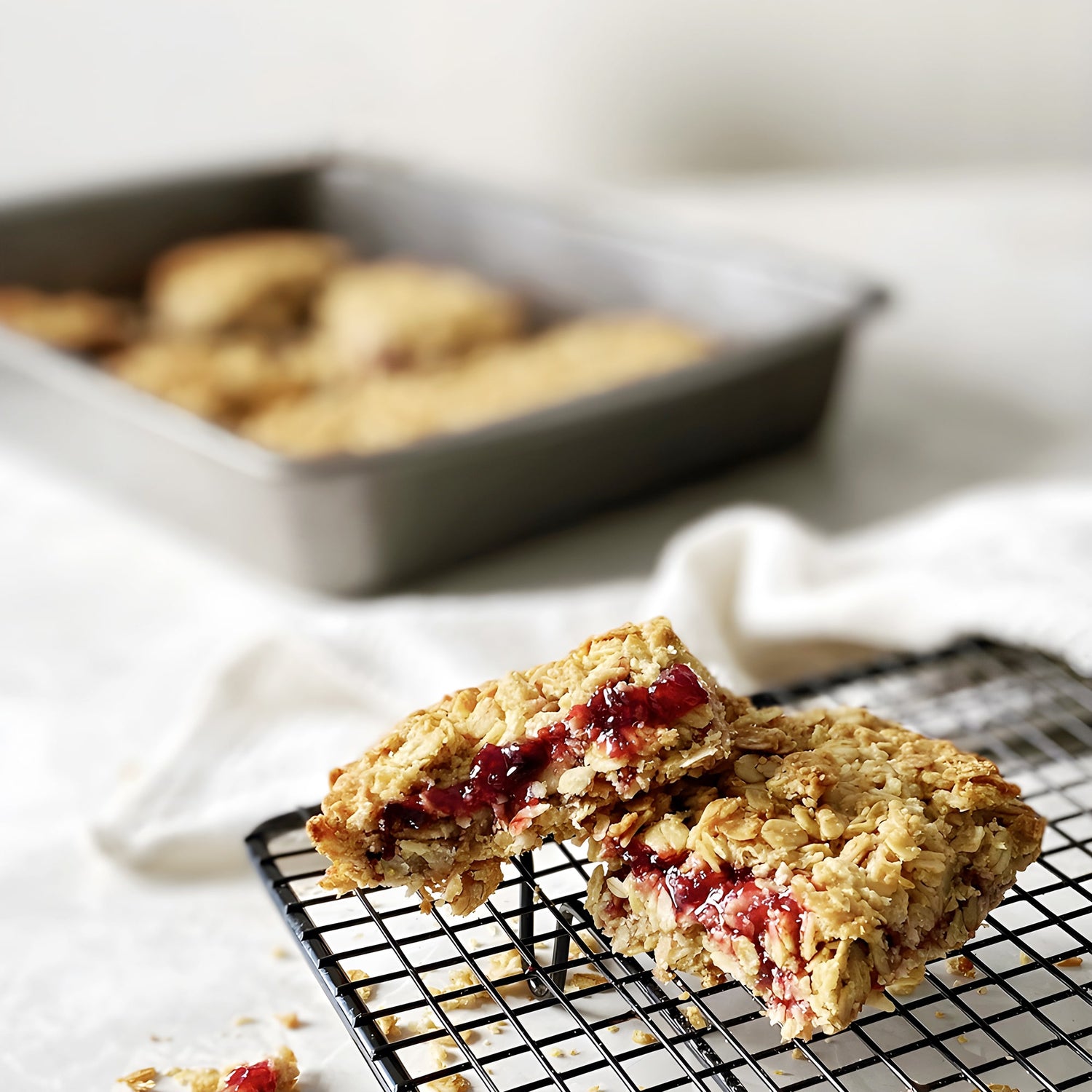 CUADRITOS DE AVENA INTEGRAL Y NUTELLA SIN AZÚCAR