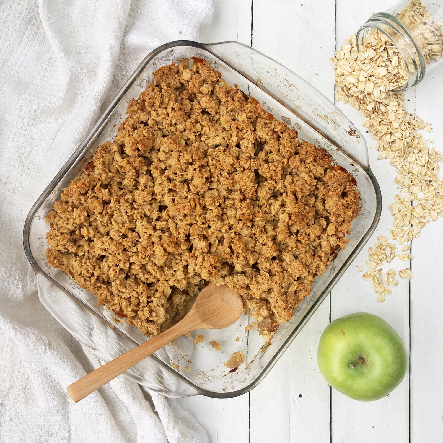CRUMBLE DE AVENA INTEGRAL Y MANZANA