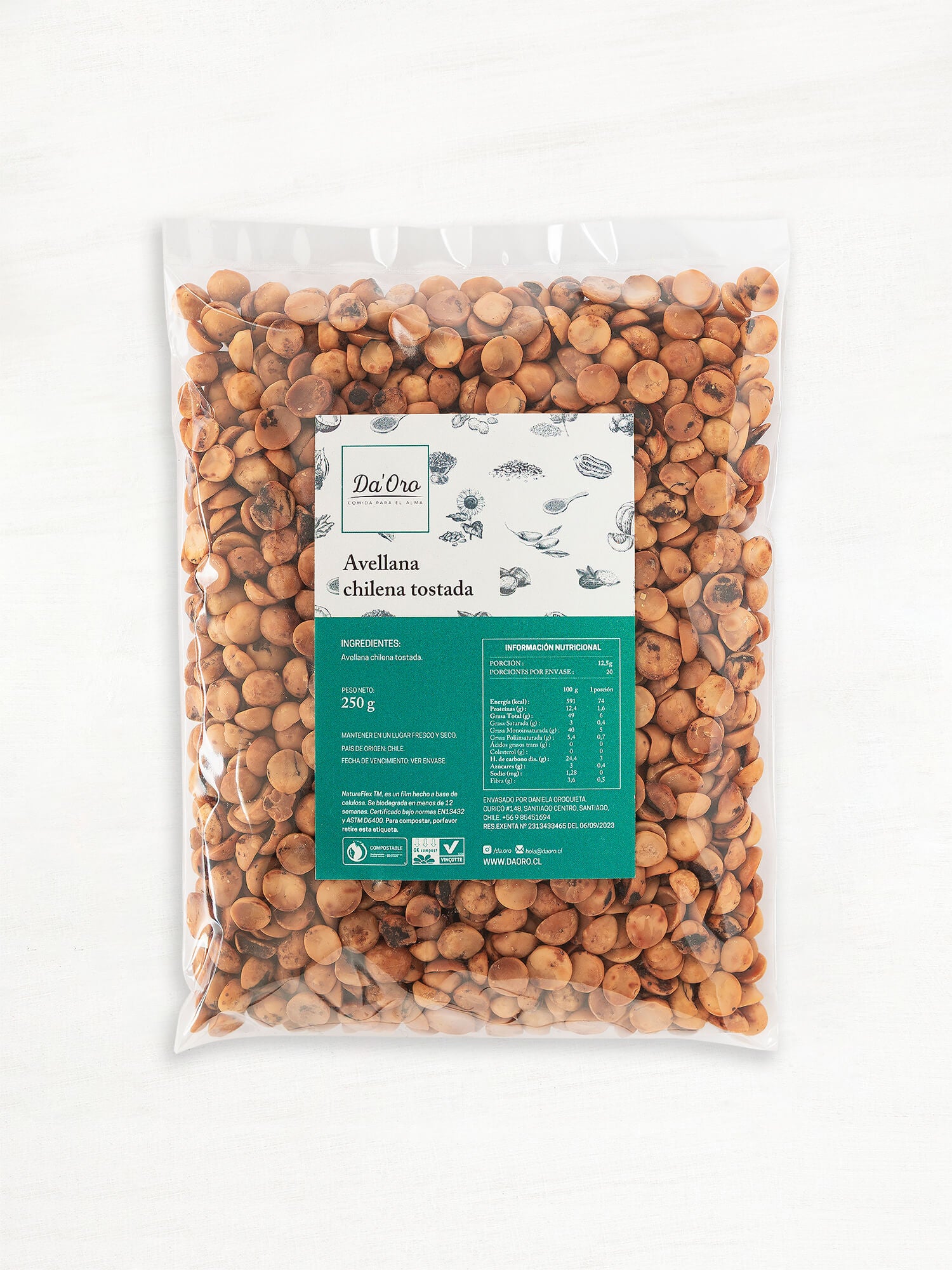 Avellana Chilena Tostada 250 g