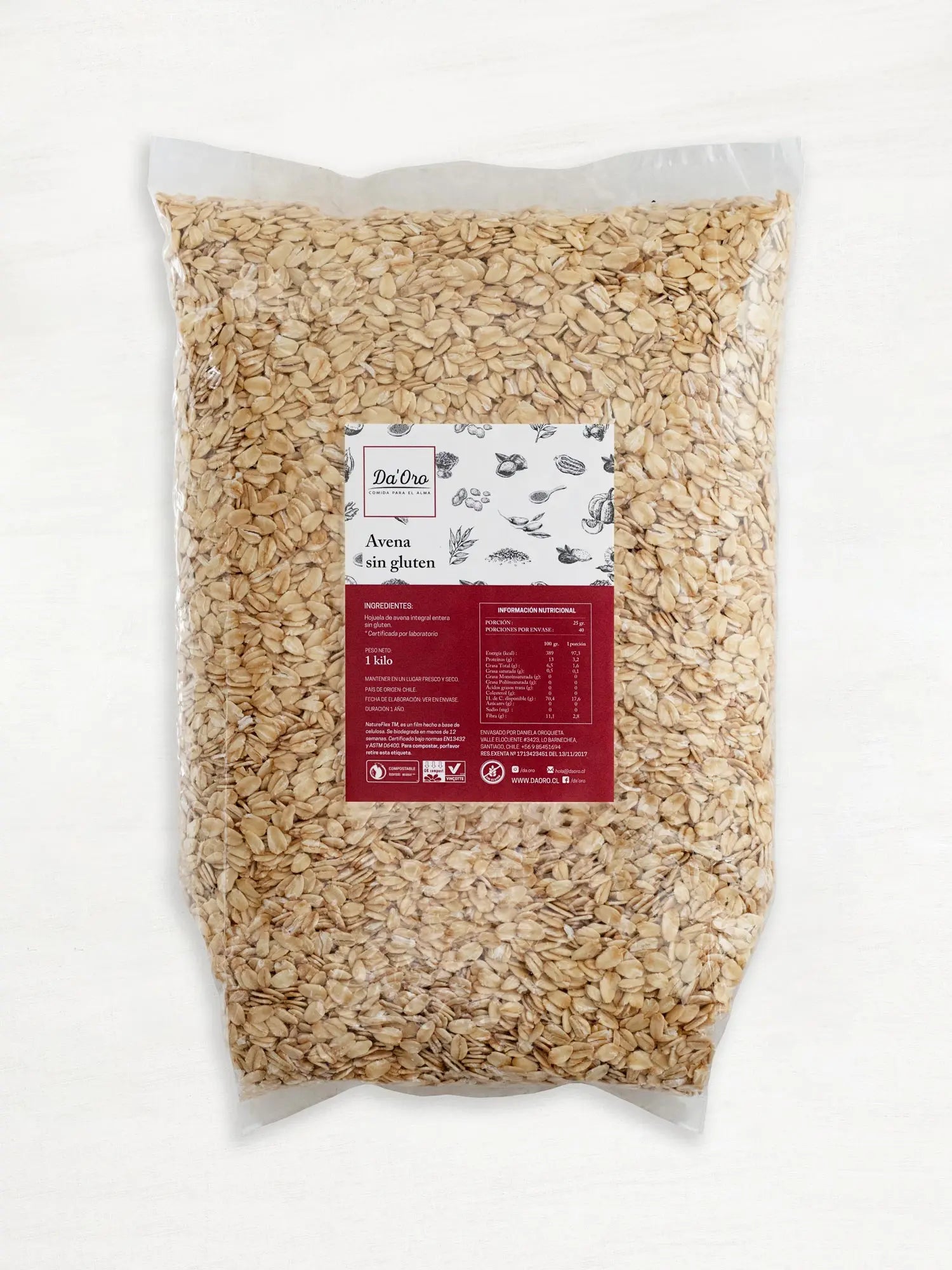 Avena sin gluten 1k Da'Oro