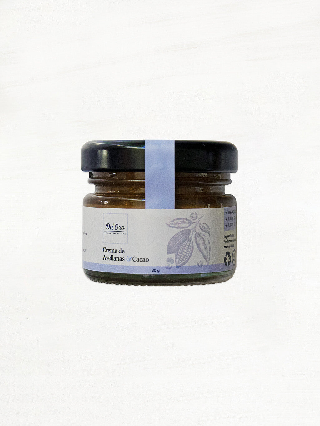 Crema de Avellanas y Cacao Sin Azúcar