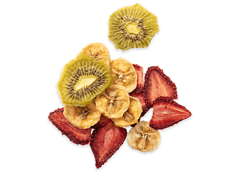 Láminas de Frutilla, Kiwi y Plátano Deshidratado