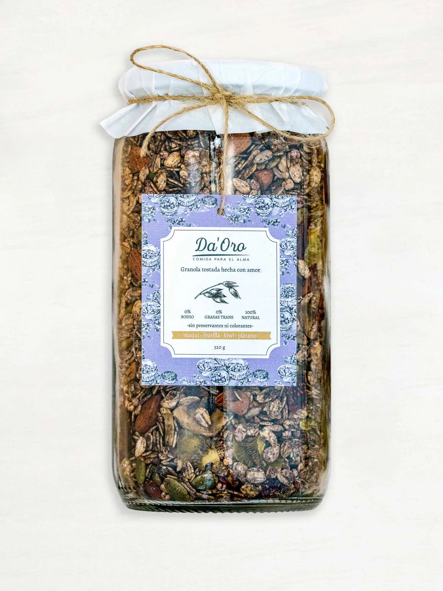 Granola antiox maqui 320g en frasco vidrio