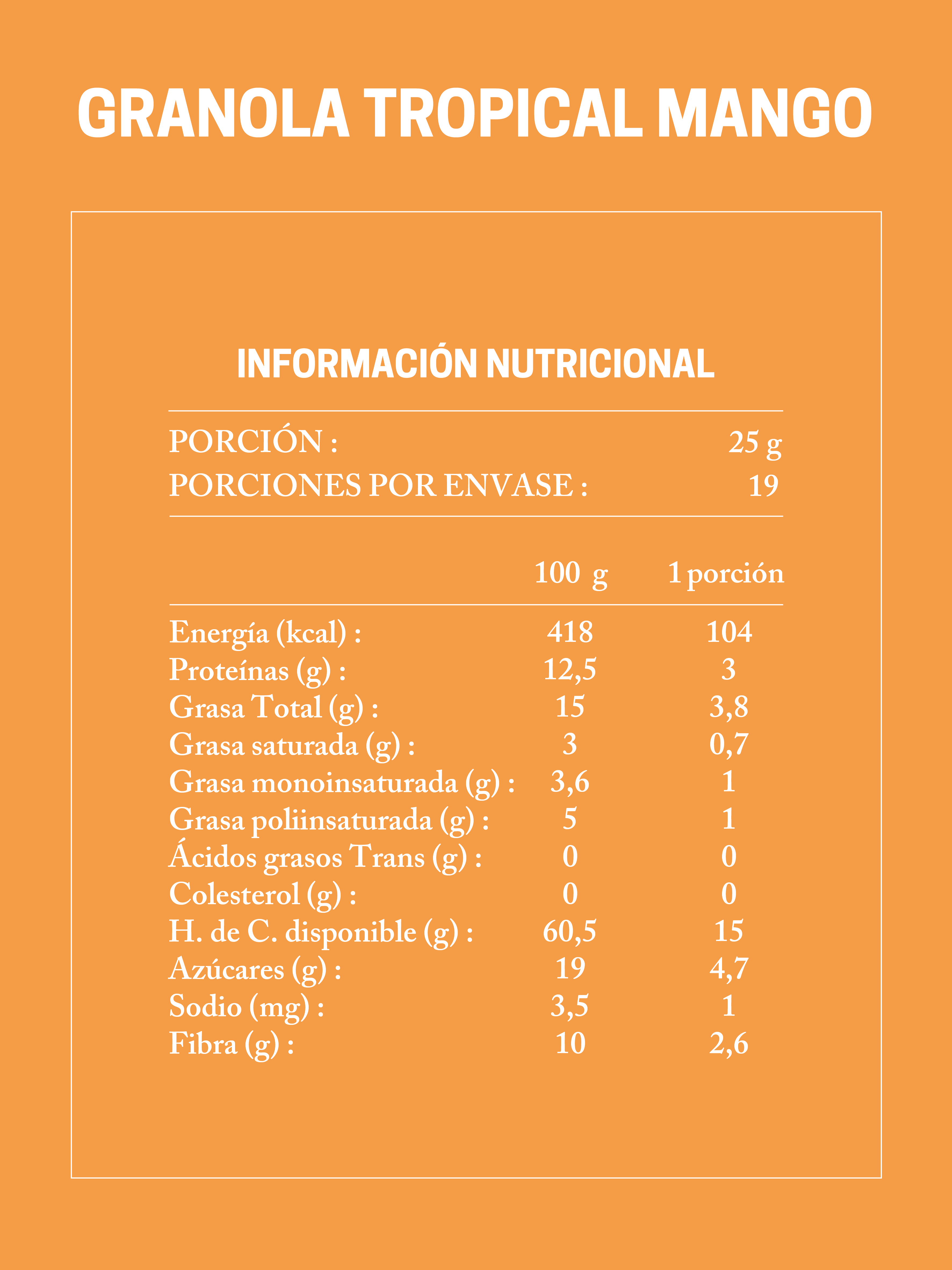 Granola Tropical Mango