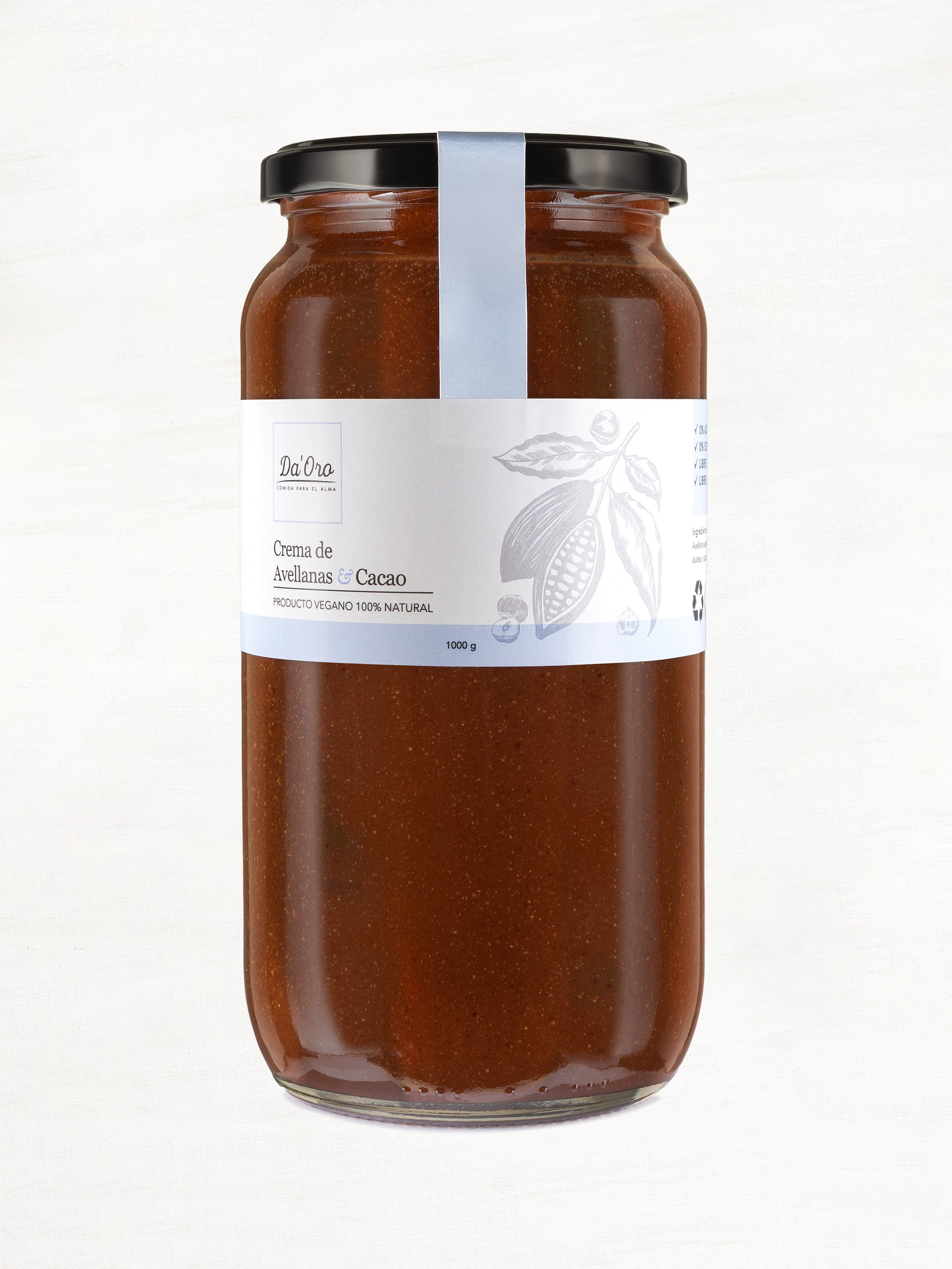 Crema de Avellanas y Cacao Sin Azúcar