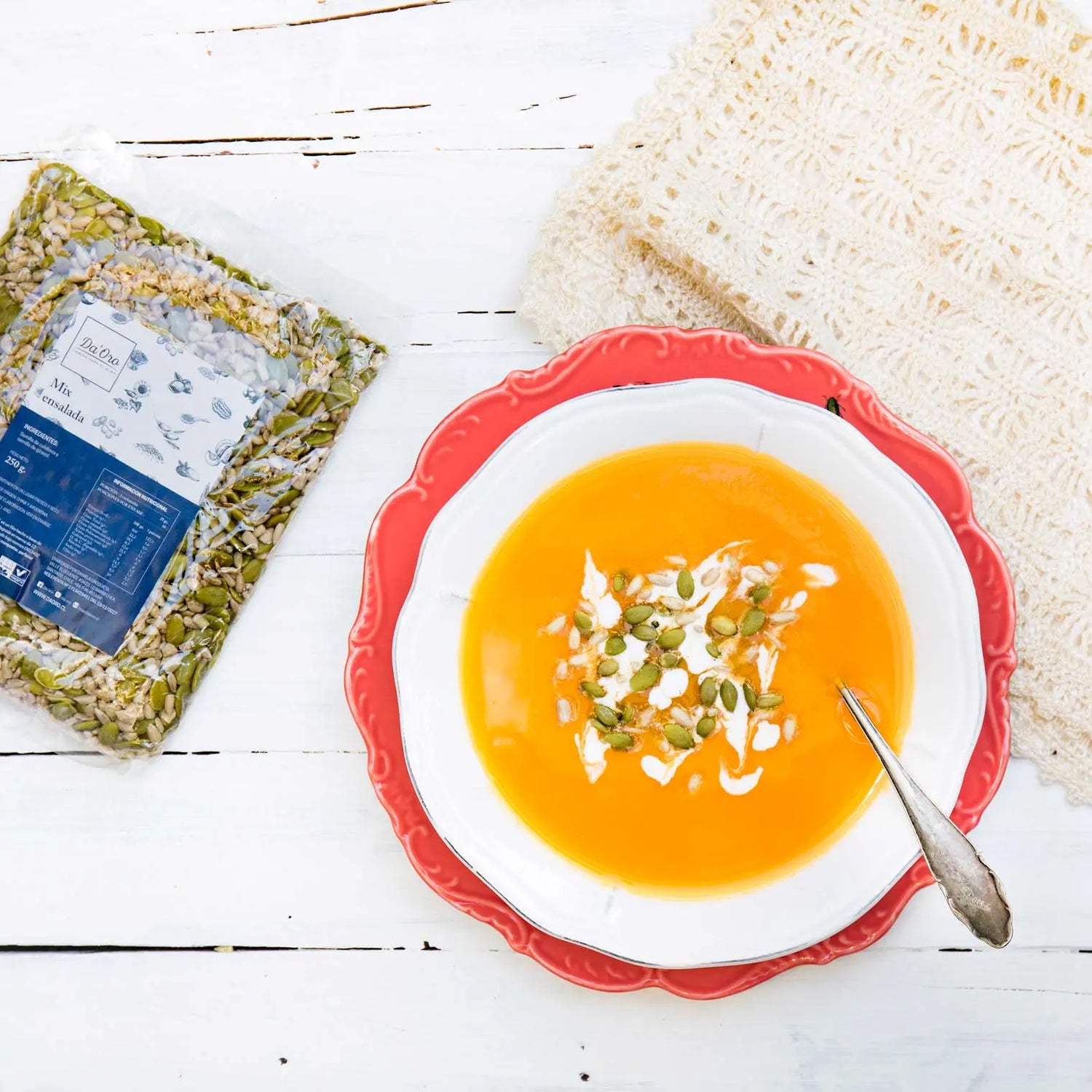 SOPA DE ZAPALLO, JENGIBRE Y LECHE DE COCO