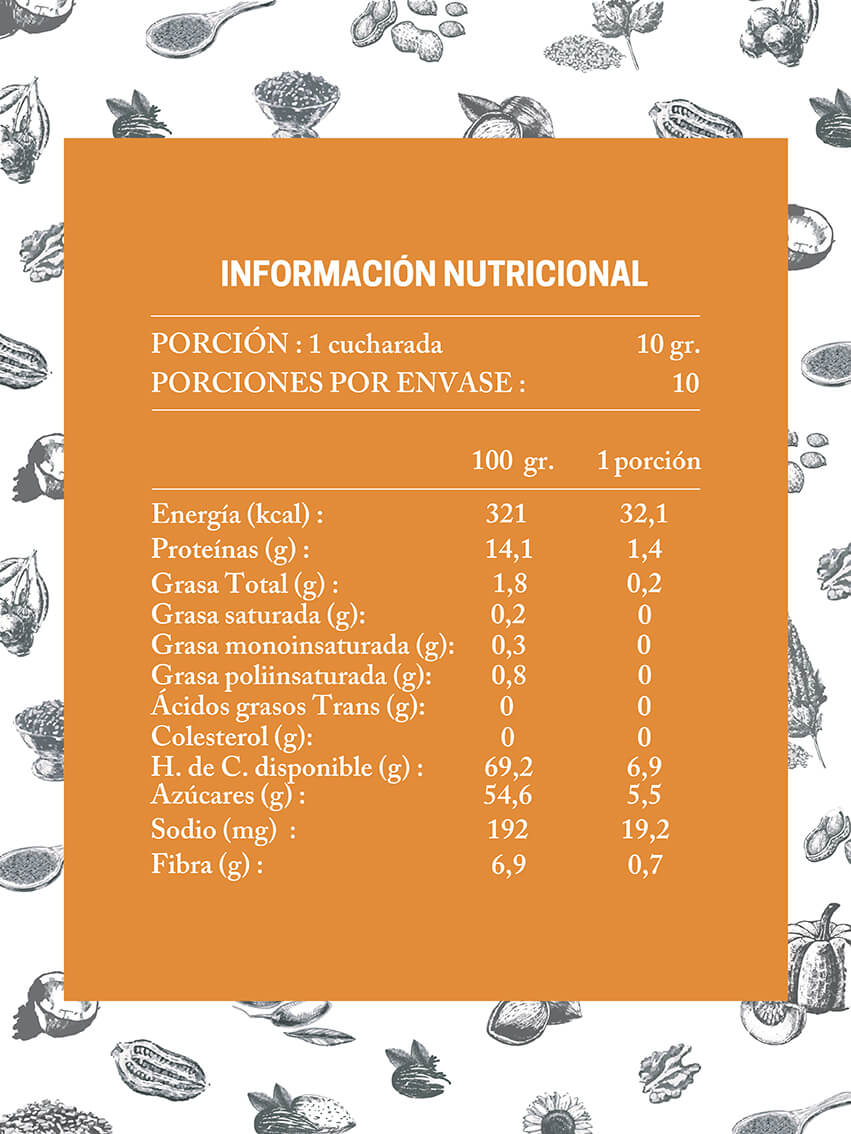 Tabla Nutricional Baya de Goji Da'Oro