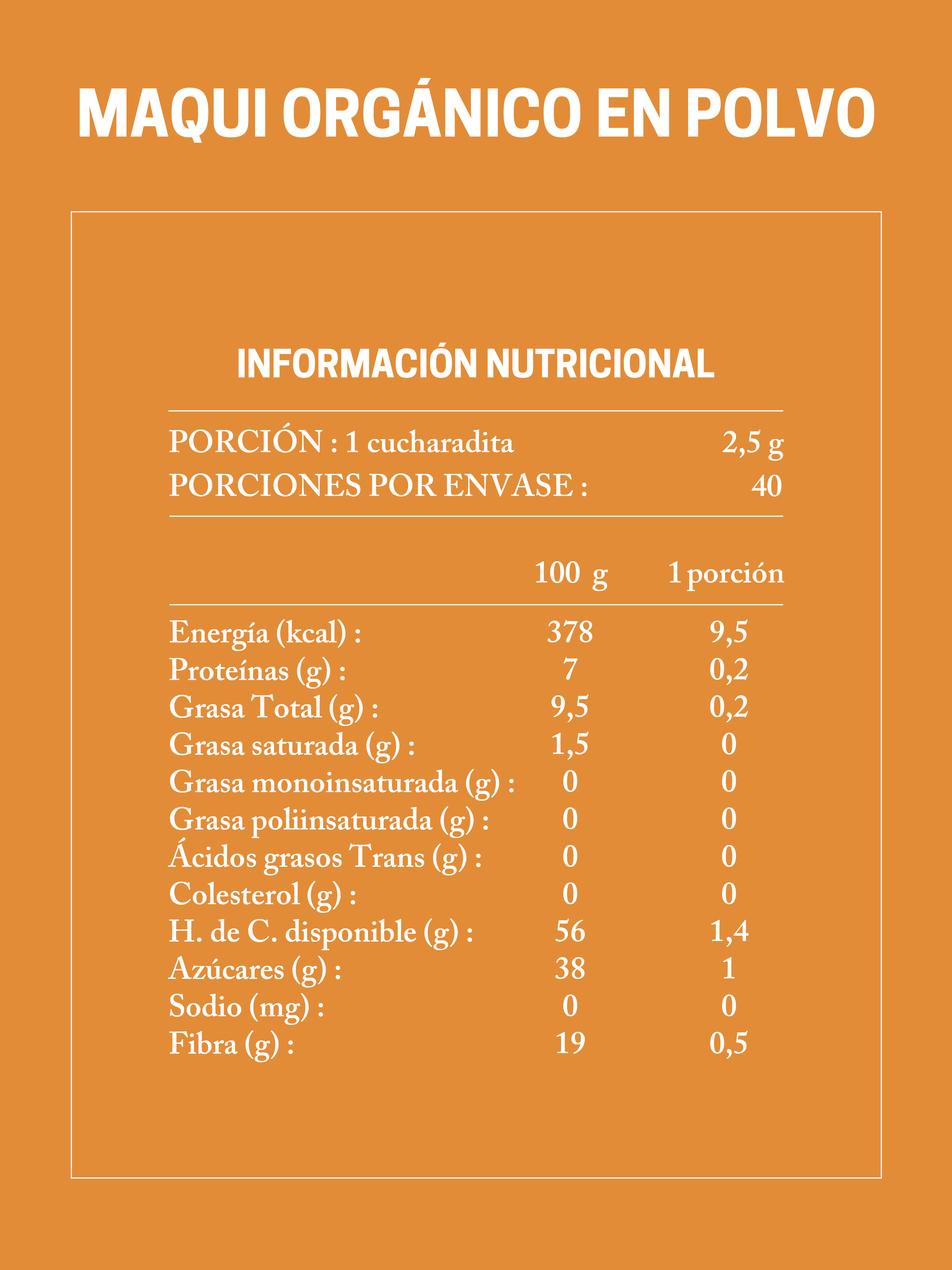 Maqui en Polvo Orgánico