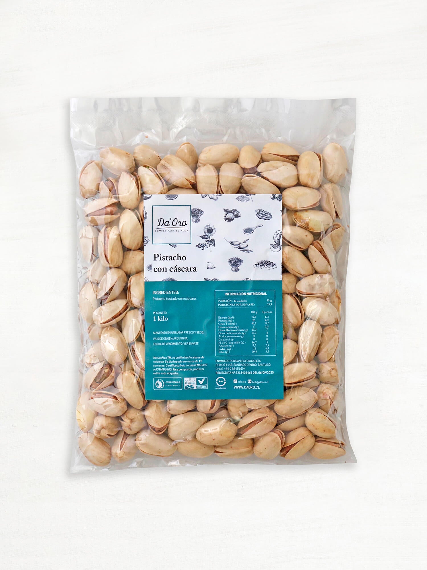 Pistacho Tostado Con Cáscara Sin Sal