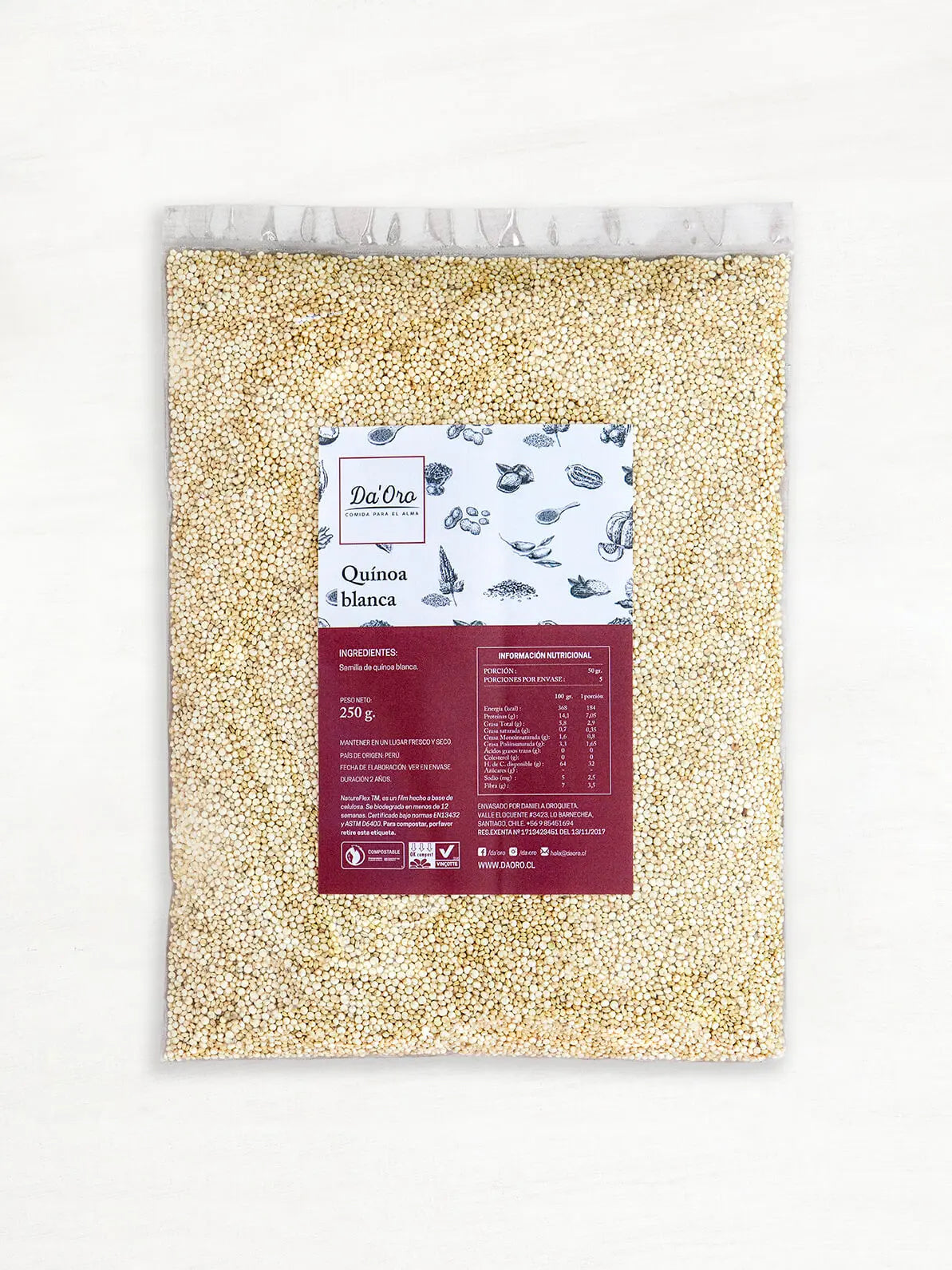 Bolsa de Quinoa Blanca 250g Da’Oro