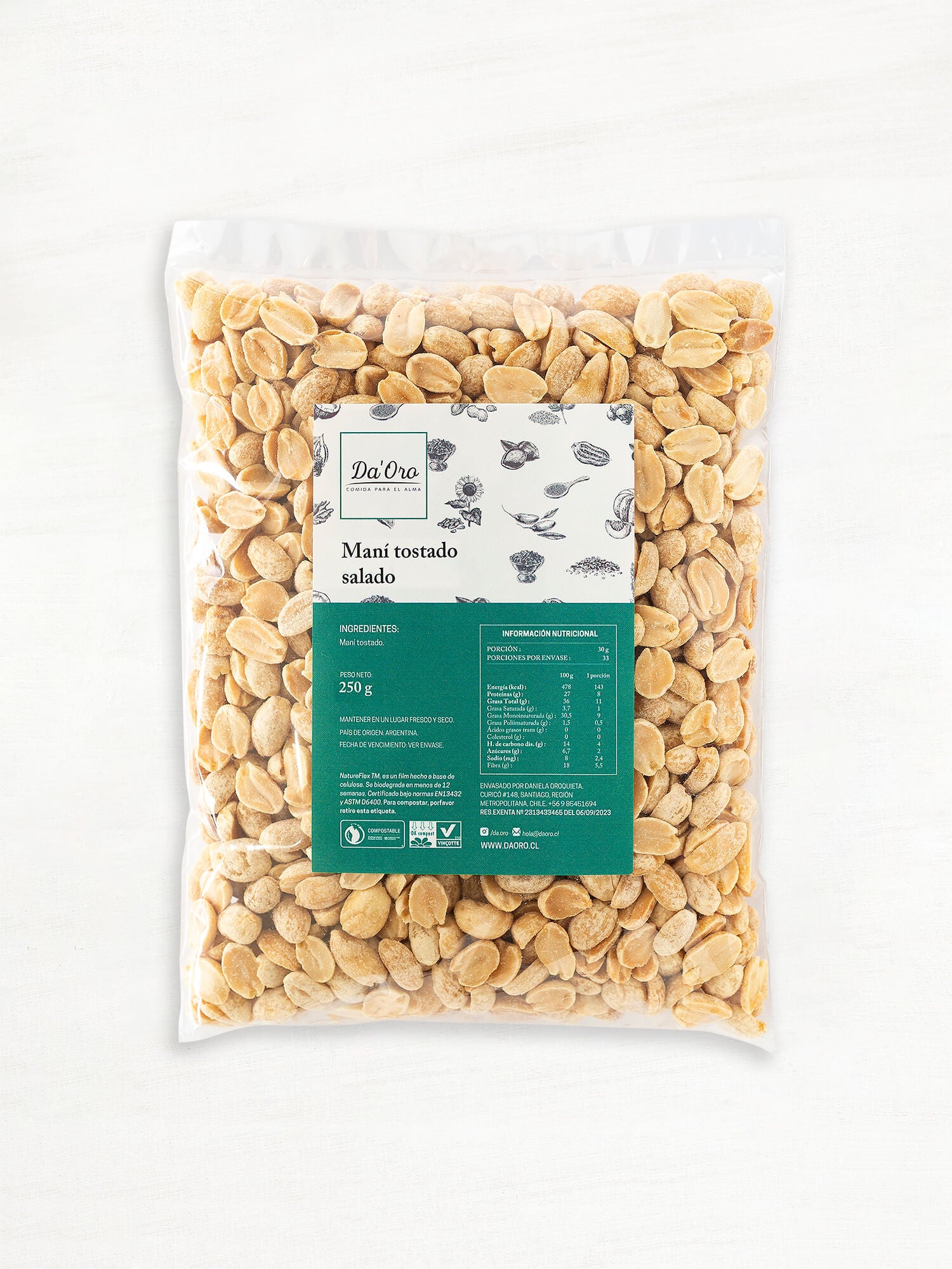 Maní Tostado Salado 250 g